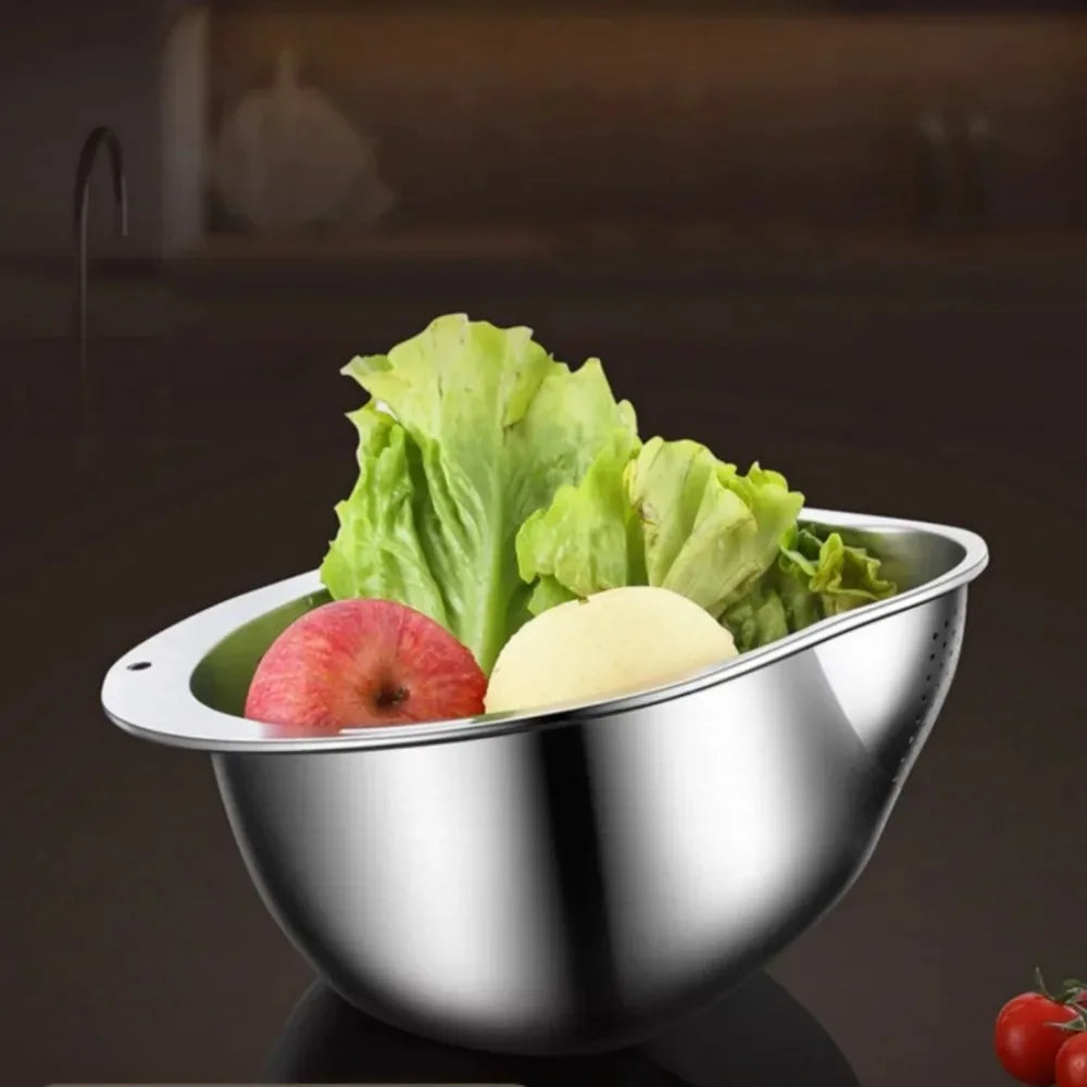 Stainless Steel Rice Strainer Bowl